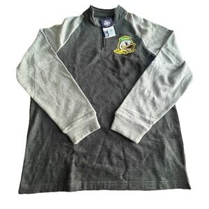 NCAA Oregon Ducks 1/4 Quarter Zip Pullover Sweatshirt Men's Large L Football NWT